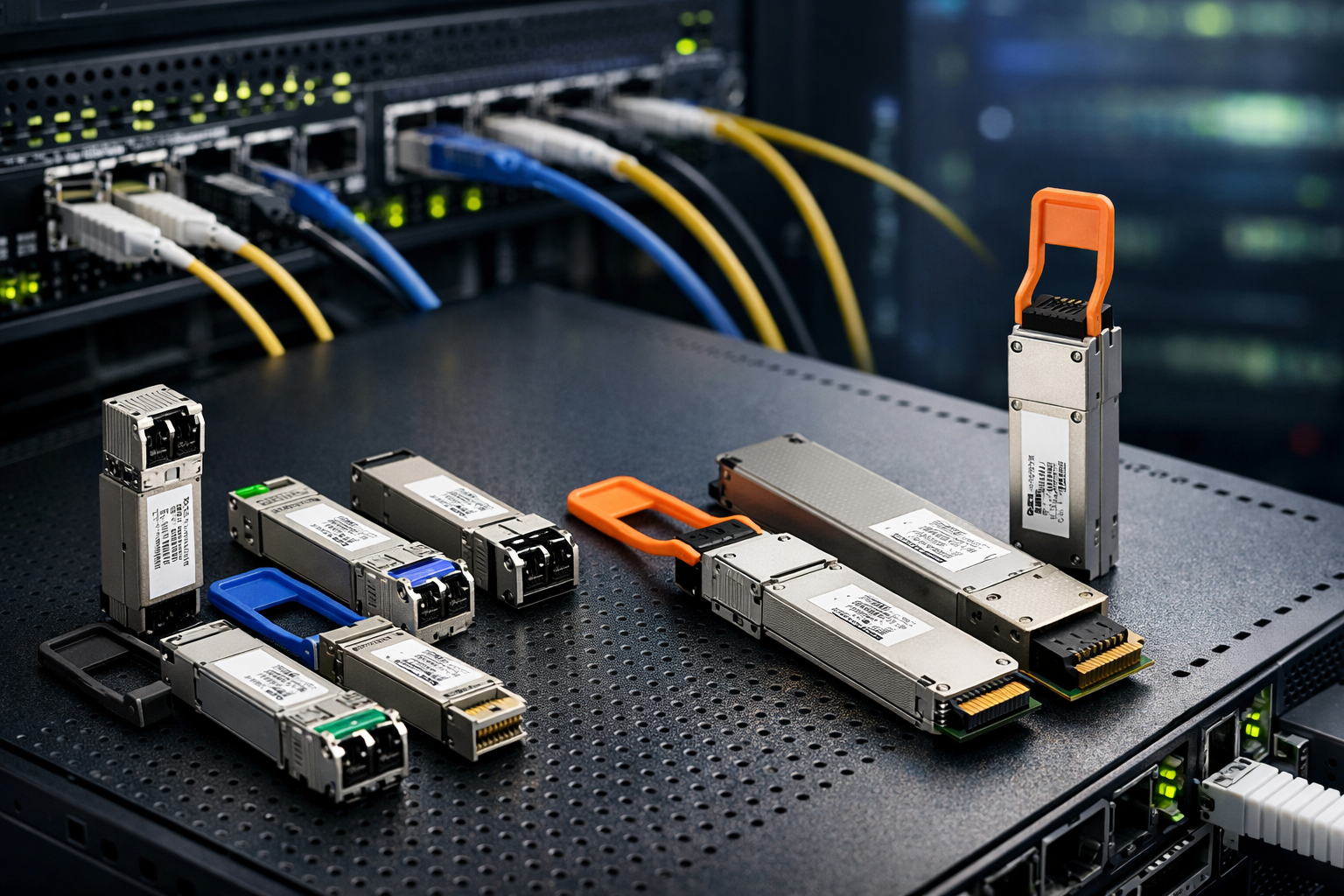 Optical transceiver modules including SFP and QSFP for enterprise data center networking