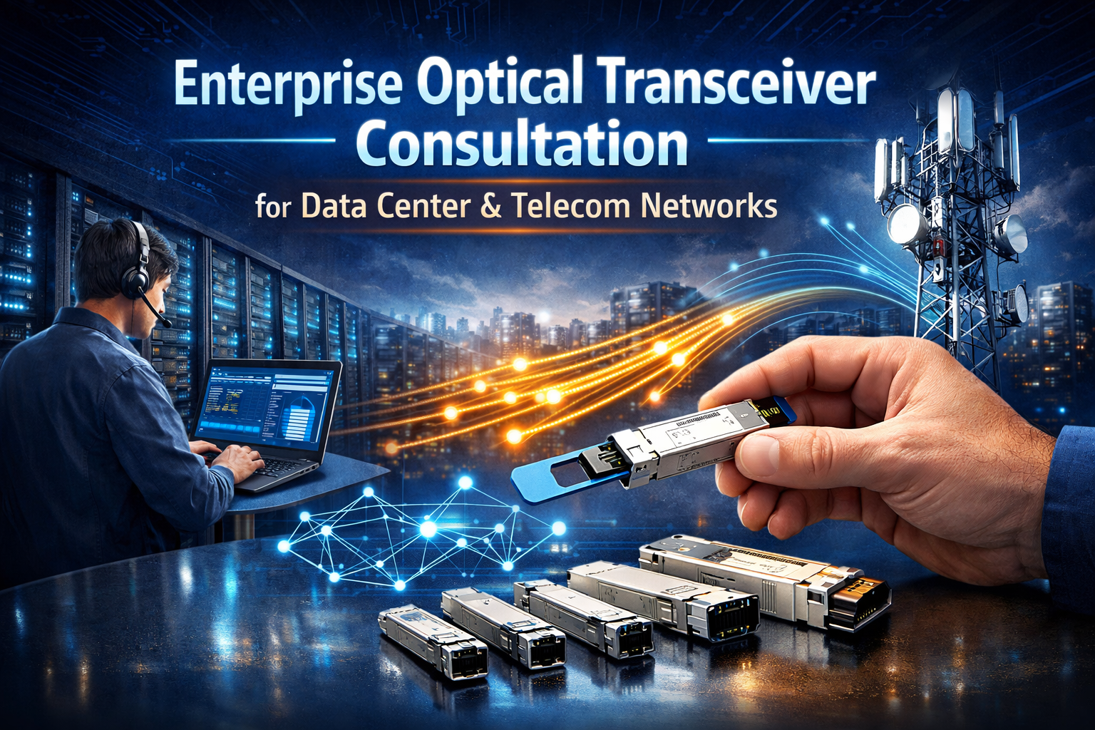 Enterprise optical transceiver consultation for data center and telecom networks