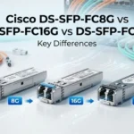 Cisco DS-SFP-FC8G vs DS-SFP-FC16G vs DS-SFP-FC32G: Key Differences